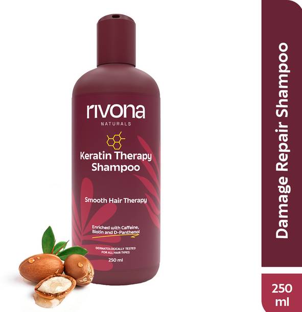 RIVONA NATURALS Keratin Shampoo | Repair & Shinier hair l Protein+Argan Oil for dry hair