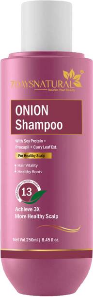 7 Days Premium Faster Onion Black seed Hair Fall Shampoo for Hair Growth & Hair Fall Control, with Onion Oil & Plant Keratin Men & Women