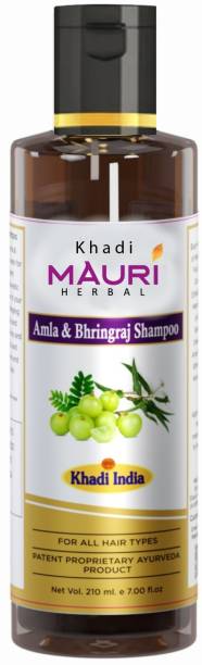 Khadi Mauri Herbal Amla Bhringraj Shampoo | Anti Hairfall Cleanser & Boosts Hair Repair