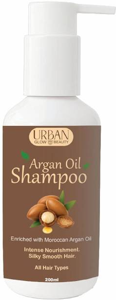URBAN GLOW BEAUTY Moroccan argan oil shampoo for dry and damaged Sulphate free with vitamin E