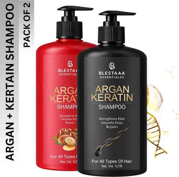 blestaaa essentialss ARGAN Keratin Smooth Shin And Shampoo For Men And Women.
