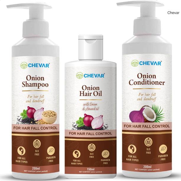 Chevar onion oil + onion shampoo + conditioner Hair Growth All Natural Ingredients