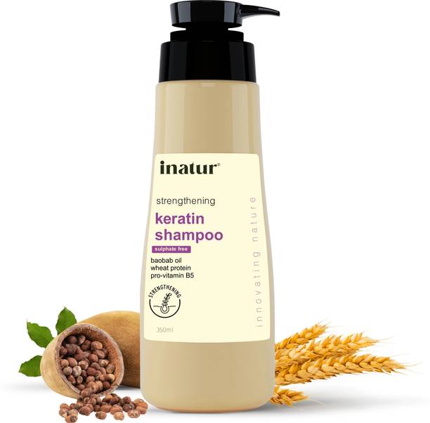 inatur Keratin Shampoo For Hair Strengthening With Wheat Protein | Sulphate-free