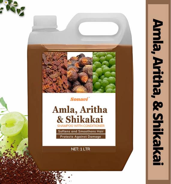 Sonavi Hair Shampoo with Conditioner for Damaged Hair with Natural Amla & Shikakai