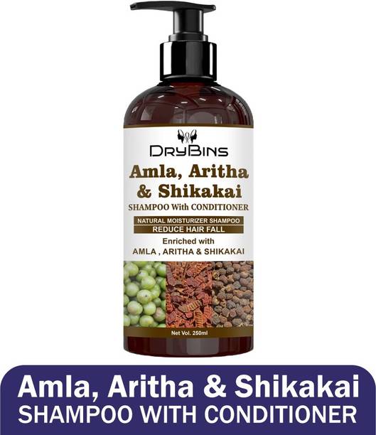 DRYBINS Herbal Shampoo With Amla Aritha & Shikakai Extracts