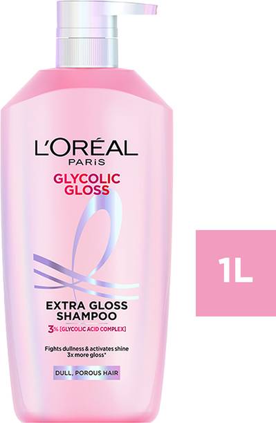 L'Oréal Paris Glycolic Gloss Shampoo, Powered by Glycolic Acid, for Dull Dair, for 3x Shine
