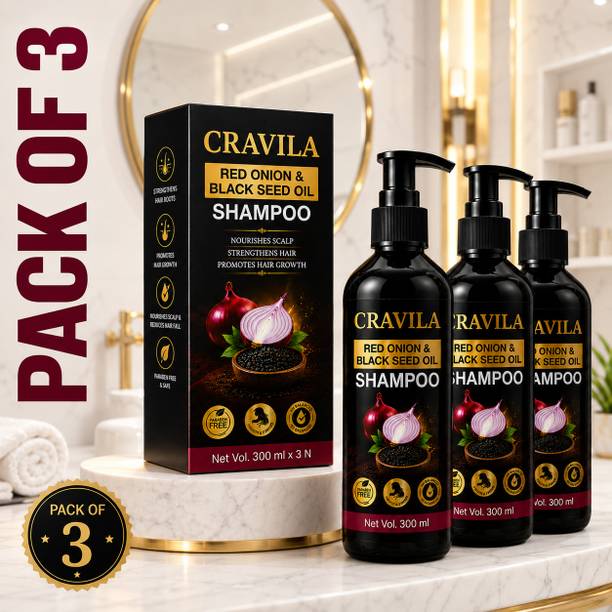 CRAVILA Hair Repair Onion Black Seed Shampoo For Healthy Hair Growth Care 900ml
