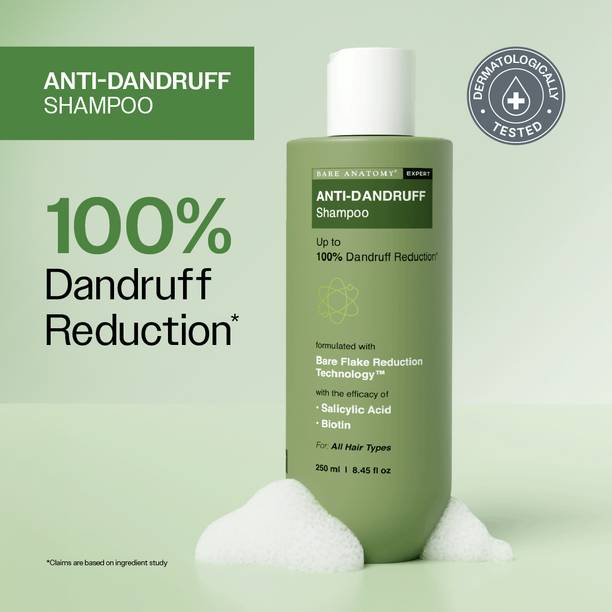 BARE ANATOMY Anti Dandruff Shampoo | Reduces Up to 100% Dandruff & Strengthens Hair