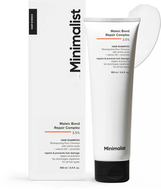 Minimalist Hair Shampoo for Dry, Damaged & Frizzy with 3.5% Maleic Bond Repair Complex
