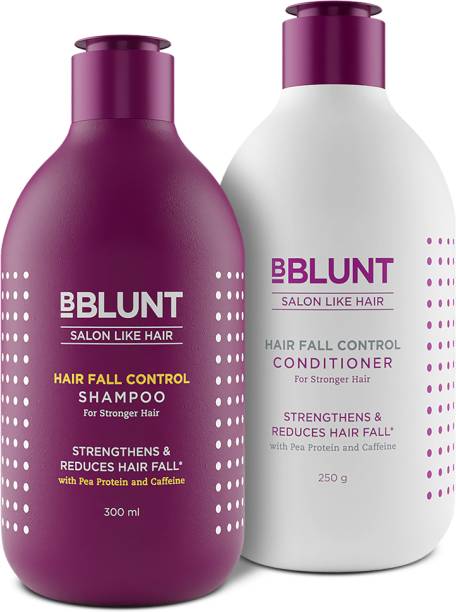 BBlunt Hair Fall Control Shampoo & Conditioner with Pea Protein & Caffeine- 300ML+250ML Price in India