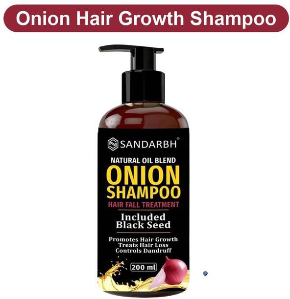 Sandarbh Onion Oil Blend Shampoo with Black Seed for Reducing Hair Fall & Deep Cleansing