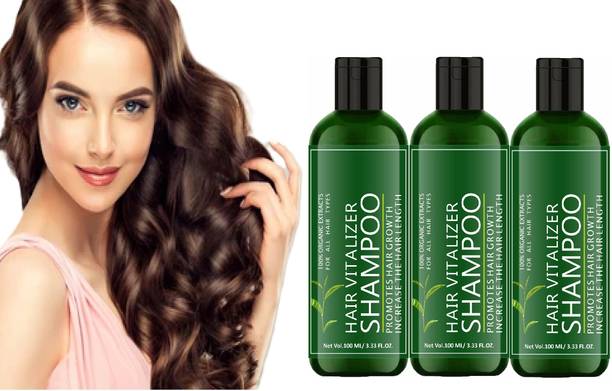 house of common Hair Growth Vitalizer Sulphate Free Shampoo | Hair Fall Control (100ml) Pack 3
