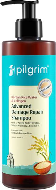 Pilgrim Korean Rice Water & Collagen Advanced Damage Repair Shampoo|Stronger Hair