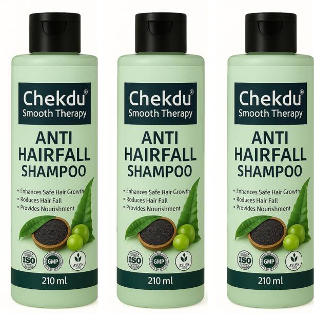 Chekdu Anti Hairfall Shampoo | Herbal, Paraben & Sulfate Free, Hair Growth Formula