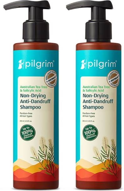 Pilgrim Australian Tea Tree Non-Drying Anti-Dandruff Shampoo Pack of 2