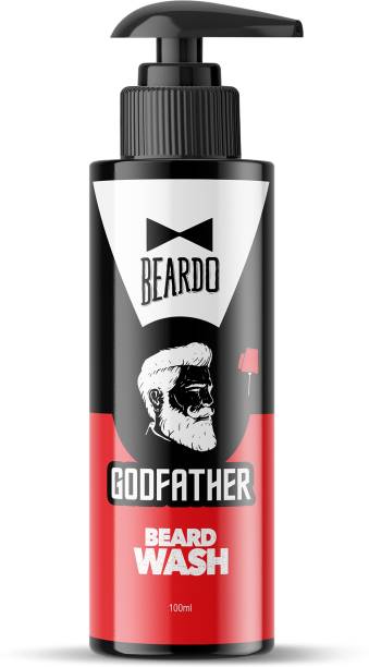 BEARDO Godfather Beard Wash for men, 100 ml | Refreshing Fragrance | Active cleansing | Purifies and cleanses skin and beard | Protection from Sun and Dirt | Fights dandruff and hair loss |