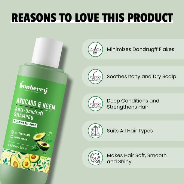 Bonberry Anti-Dandruff Shampoo - Strengthens Hair with Salicylic Acid & Biotin