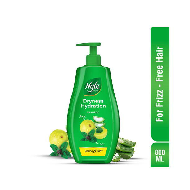 Nyle Natural Hydration Shampoo-For Dry & Frizz Free Hair |With Tulsi & Amla