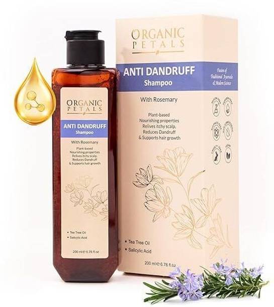 Organic Petals Anti-Dandruff Shampoo for Men & Women|For All Hair Types - 200ml