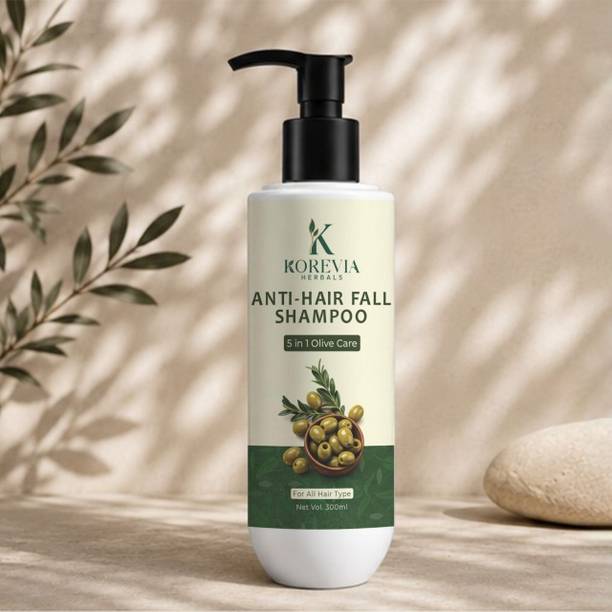 KOREVIA HERBALS 5 in 1 Olive Care Anti Hair Fall Shampoo For Man and Women | Hair Fall Control