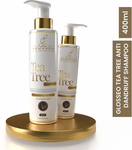 Glosseo Tea Tree Shampoo 2 Qty| Anti Dandruff & Hairfall | No Chemical/Sulphate/Paraben