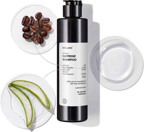 BRILLARE Natural Caffiene Shampoo for Hair Fall Reduction