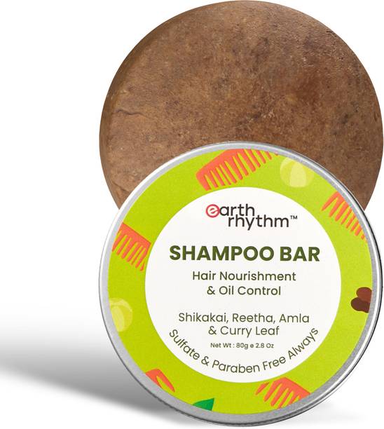 Earth Rhythm Shikakai Shampoo Bar with Reeta & Amla Extracts, Sulphate & Paraben Free