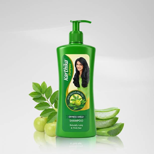KARTHIKA Dryness Shield Shampoo | with Amla, Henna & Aloe Vera for Long & Thick Hair |
