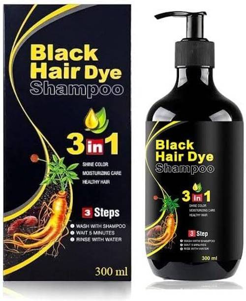 Maroosh Herbal 3 in 1 Hair Dye Instant Black Hair Shampoo for Women & Men Organic