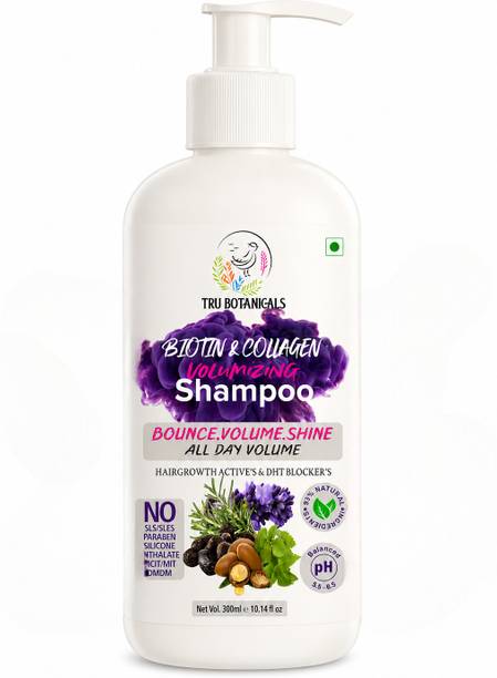 TRU BOTANICALS Biotin & Collagen Volumizing Shampoo Plant Biotin & Collagen, ColourSafe ,