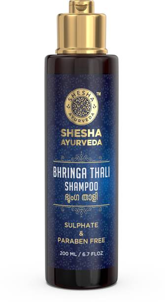 shesha ayurveda Bhringa Thali Ayurvedic Shampoo (Sulphate & Paraben Free) 200 ML for Oily Scalp