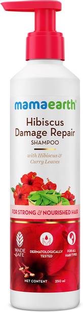 Mamaearth Hibiscus Damage Repair Shampoo With Hibiscus & Curry Leaves for Strong & Hair