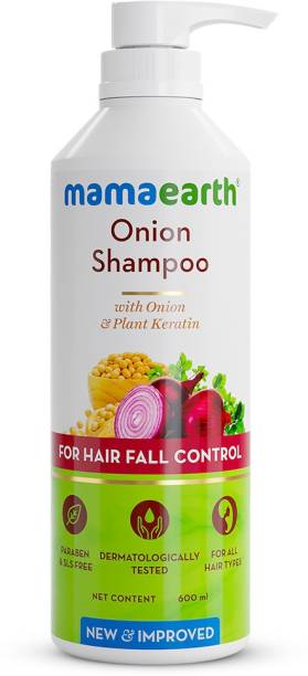 Mamaearth Onion Shampoo for Hair Growth & Hair Fall Control with Onion & Plant Keratin