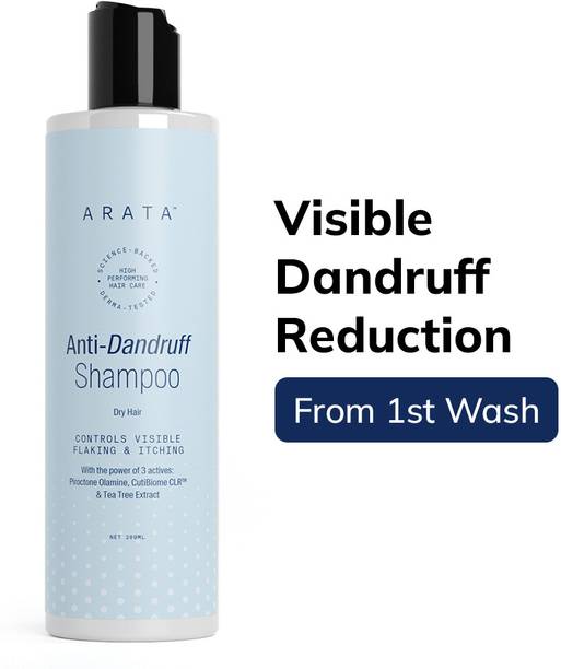 ARATA Anti-Dandruff Shampoo | Controls Flakes| Visible Results | For Dry Hair