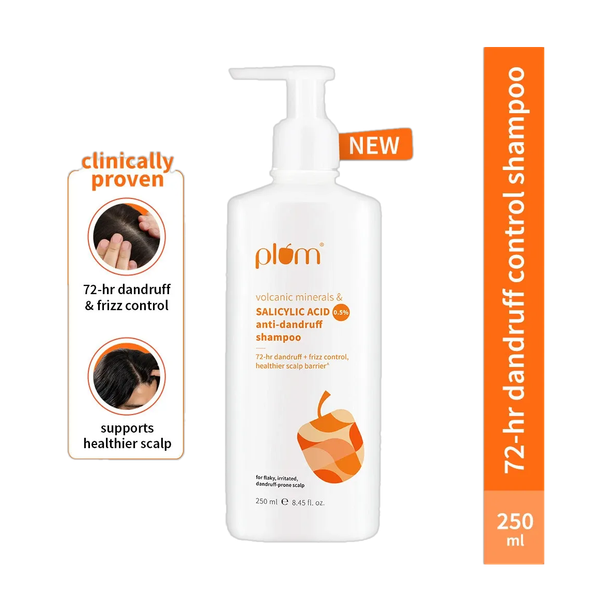Plum Anti-Dandruff Shampoo with Volcanic Minerals & 0.5% Salicylic Acid