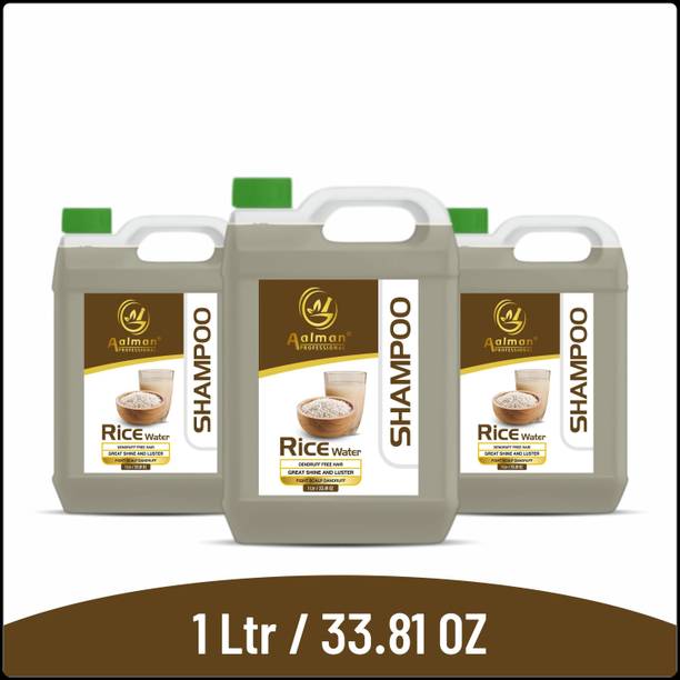 Aalman Professional Shampoo-Rice Water with Cold Pressed for Healthy Hair Growth & Herbel (Ken 3)