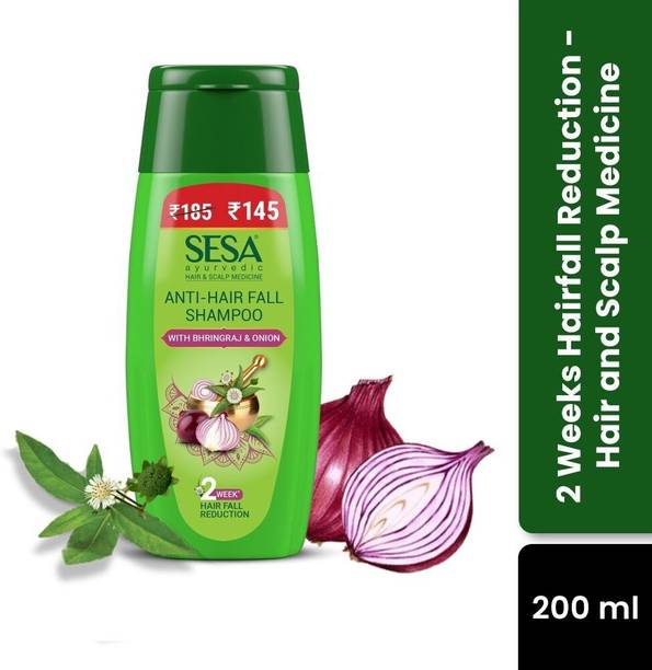 SESA Ayurvedic Anti-Hair Fall Shampoo with Bhringraj and Onion for Soft & Shiny Hair