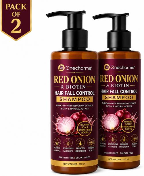 ONE CHARME Red Onion & Biotin Hair Fall Control Shampoo (Pack of 2)