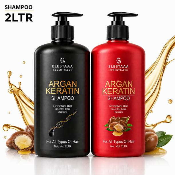 blestaaa essentialss Keratin Argan OIL Smooth Shampoo Shine for Frizz Control FOR WOMEN..
