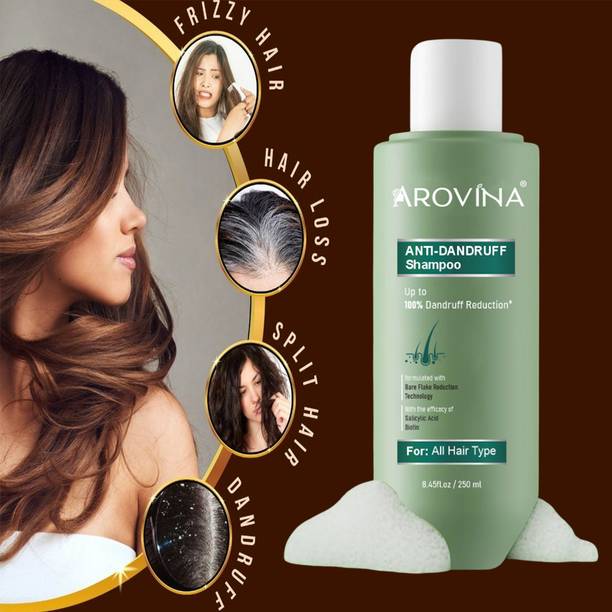 Arovina Anti Dandruff Shampoo 75 with Salicylic Acid & Biotin for Women & Men