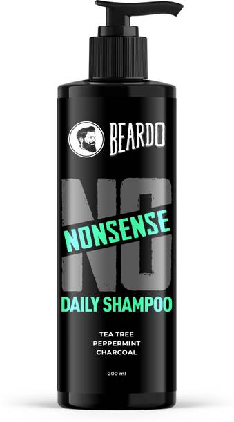 BEARDO NO NONSENSE DAILY Shampoo For Men | Tea Tree, Pepperment & Charcoal