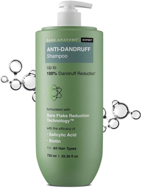 BARE ANATOMY Anti-Dandruff Shampoo - Upto 100% Dandruff Reduction with Salicylic Acid, Biotin