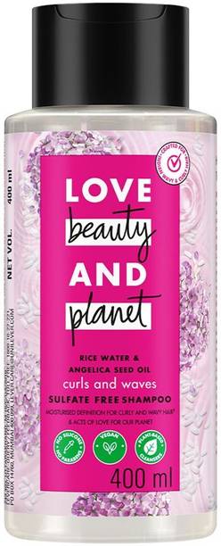 Love Beauty And Planet Rice Water & Angelica Seed Oil Silicone Free Shampoo for curly & wavy hair