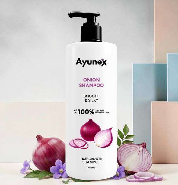 AYUNEX Onion Shampoo 250 ml Nourishing Hair Cleanser for Men & Women