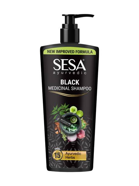 SESA Ayurvedic Shampoo for Hair Fall Control With Bhringraj and 15 Natural Herbs