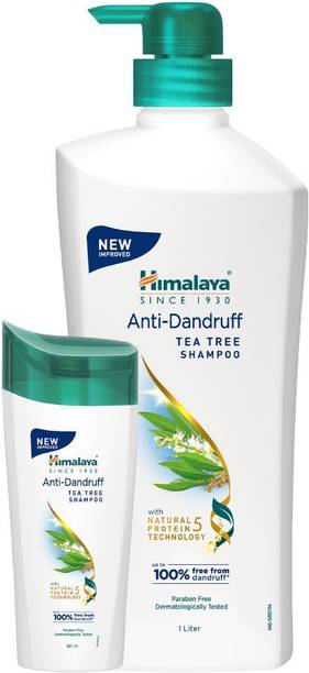 HIMALAYA Anti-Dandruff Tea Tree Shampoo (1L) + Anti-Dandruff Tea Tree Shampoo (80ml) Free