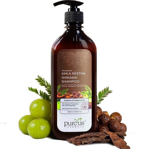 Pureus Herbals Amla Reetha Shikakai Sulphate & Paraben Free Shampoo