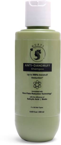 NURTI BRIGHT Anti Dandruff Shampoo Salicylic Acid Biotin Scalp Care Formula (Pack of 1)