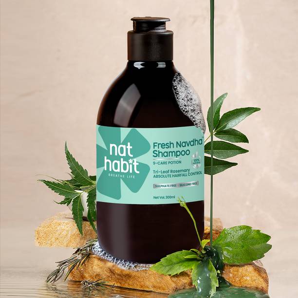 Nat Habit Rosemary Shampoo for Women & Men | Sulphate Free Dandruff & Hair Fall Shampoo