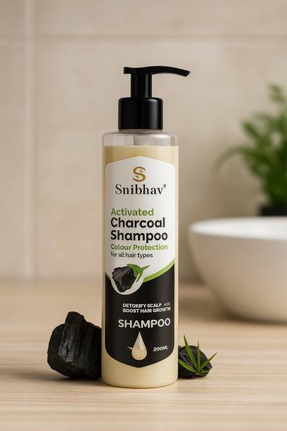 Snibhav Pollution Defence Shampoo with Charcoal & Neem | Paraben and Sulphate Free